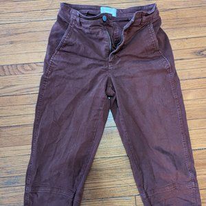 Everlane Utility Barrel Pant (Red, Size 4)